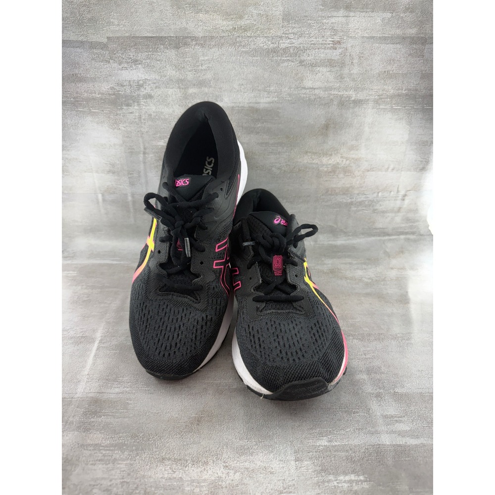 Asics Gel-Kayano 27 Women Running Shoes Black Pink Yellow 1012A878 Size‎ 10